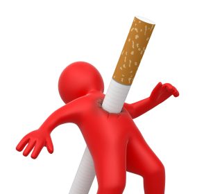صورة رمزية توضح كيف يدمر التدخين القلب
